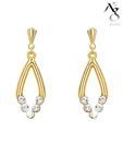 Ag Real Diamond Fancy Dangling Shape Earrings