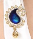 Pari Gorgeous Blue & White Paisley Brooch
