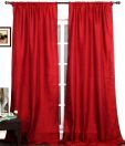 Deco Window Beautiful Burgundy Lace Door Curtain