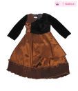 Isabelle Brown & Black Party Frock For Kids