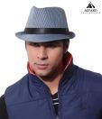 Alvaro Fashionable Grey & Black Striped Hat