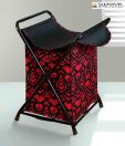 Swayam Printed Magenta & Black Foldable Laundry Bag