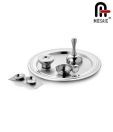 Mosaic Stainless Steel Pooja Thali Set