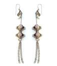 Molcha Long Silver Glamorous Drop Earrings