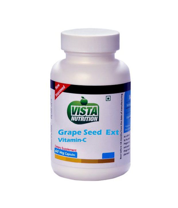 Vista Nutritions Grape Seed Extract + VitaminC 60 Capsules Buy Vista Nutritions Grape Seed