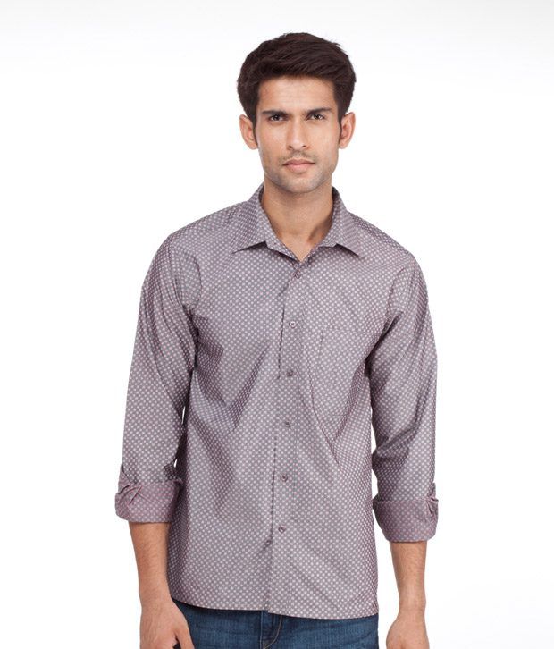 grey formal shirt for men