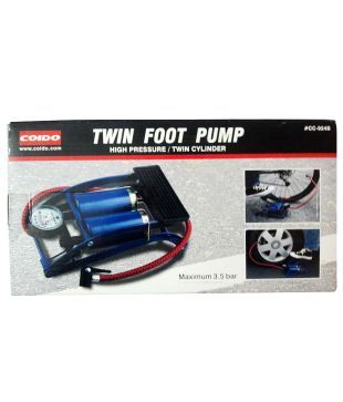 AutoKart - Coido Foot Air Pump Compressor 8cm Twin Cylinder - Bike & Car.