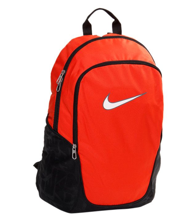 bright orange nike backpack