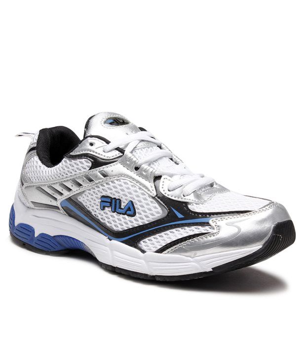 fila tennis shoes silver