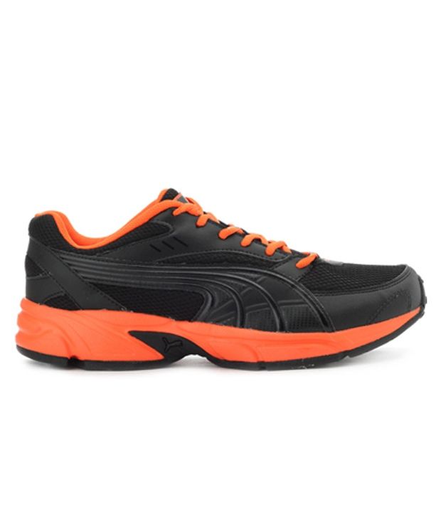 orange mesh sneakers