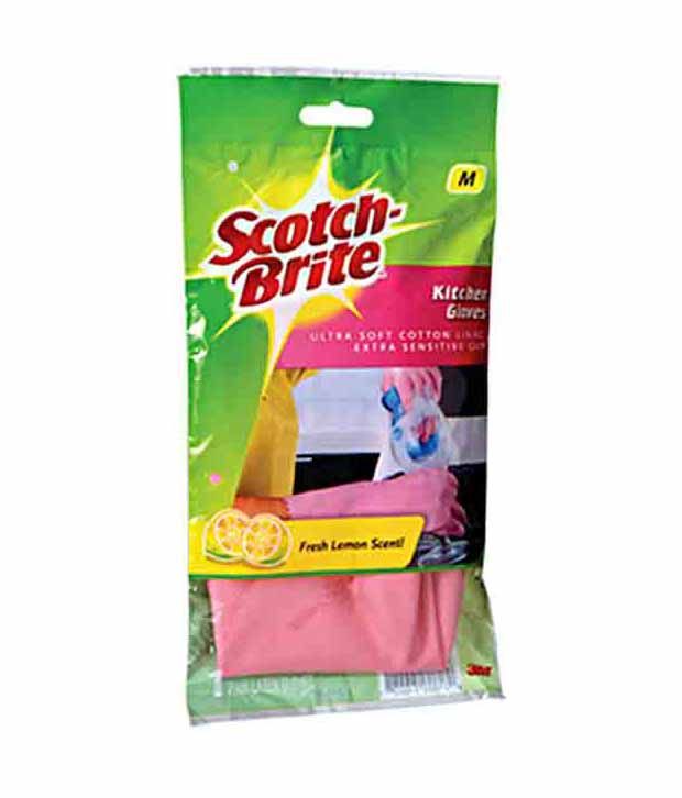 ScotchBrite Medium Rubber Kitchen Gloves 4 Pairs Buy ScotchBrite