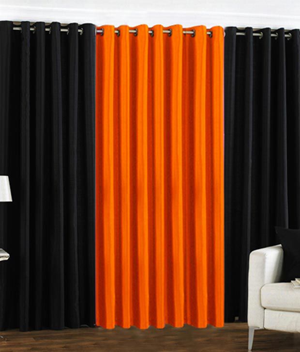 Black And Orange Curtains | World Trend House Design Ideas