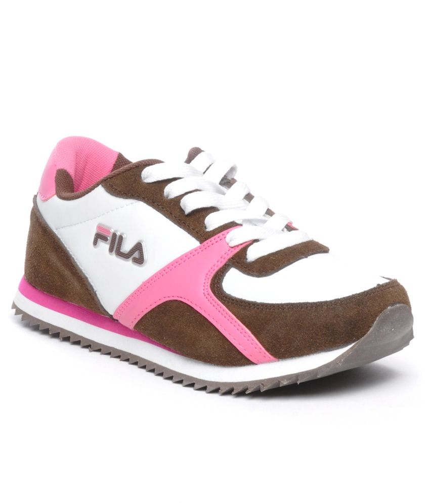 fila pink and white shoes