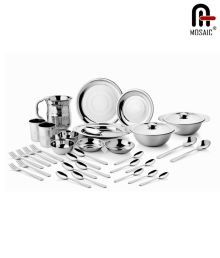 Mosaic Stainless Steel Dinner Set - 57 Pcs