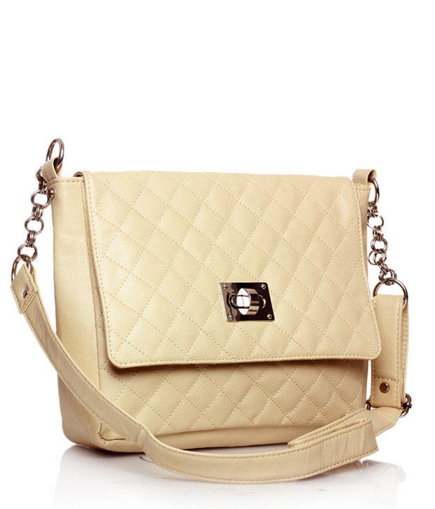 Butterflies Quilted Beige Cross Body Sling Bag Buy Butterflies