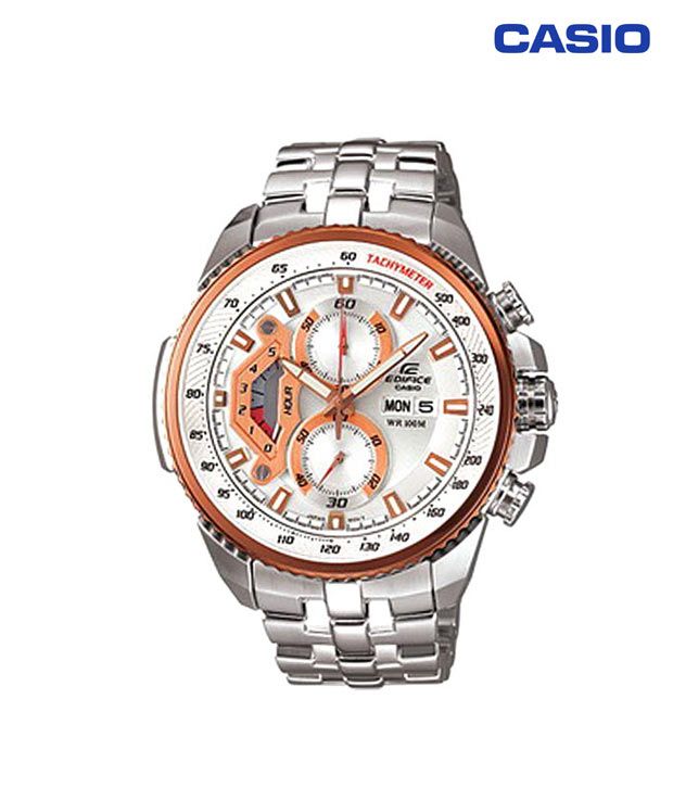casio edifice white face