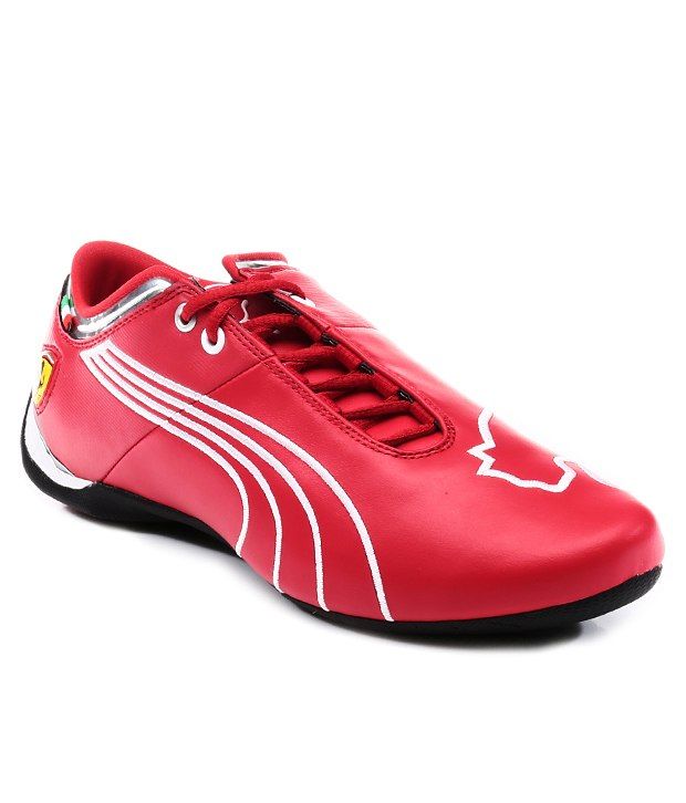 red patent leather pumas