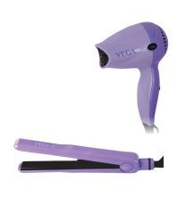 Vega Vhdh01 Hair Dryer Purple + Vega Vhsh02 Hair Straightener Purple Combo