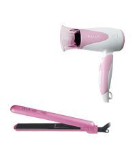 Vega Vhdh05 Hair Dryer Pink + Vega Vhsh01 Hair Straightener Pink Combo
