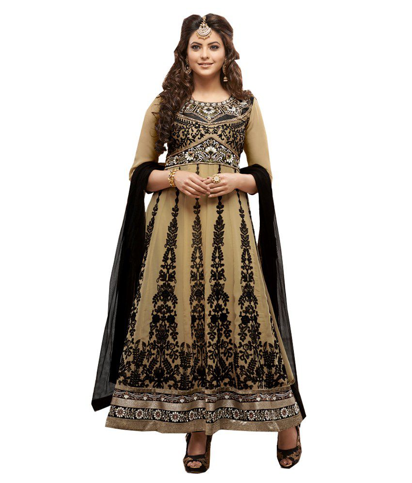 Craze N Demand Brown Beautiful Designer Wear Salwar Kameez Anarkali Suits