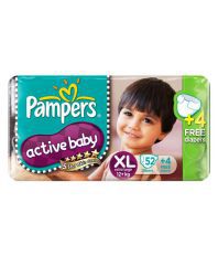 Pampers Active Baby 5 star skin comfort-Size XL(Xtra Large)...