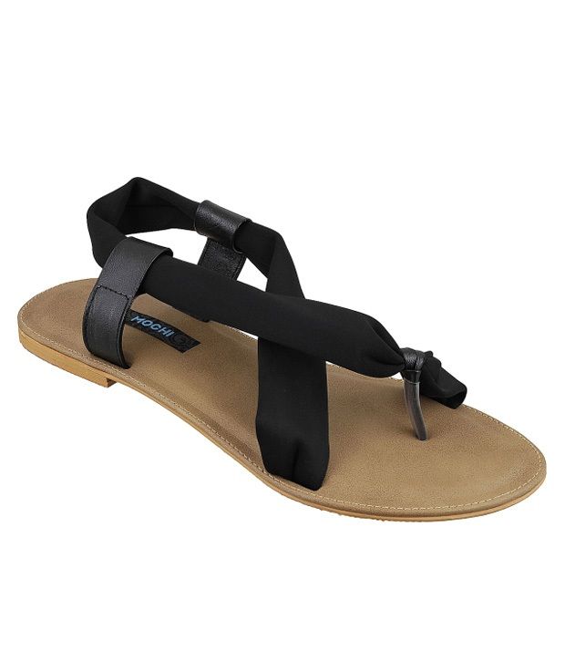 mochi black sandals