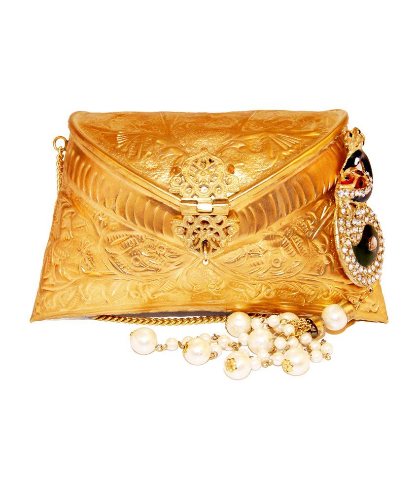 buy ruhmet embossed peacock pearl drop tassel gold clutch buy ruhmet embossed peacock pearl drop tassel gold clutch