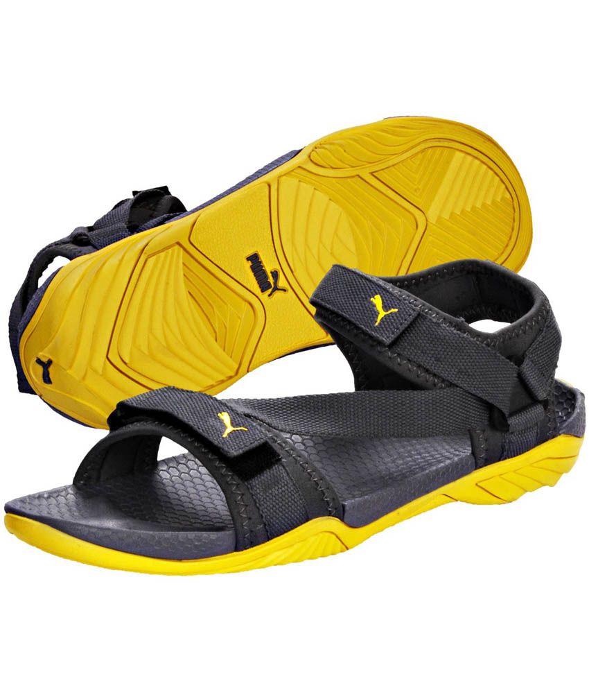 puma yellow sandals