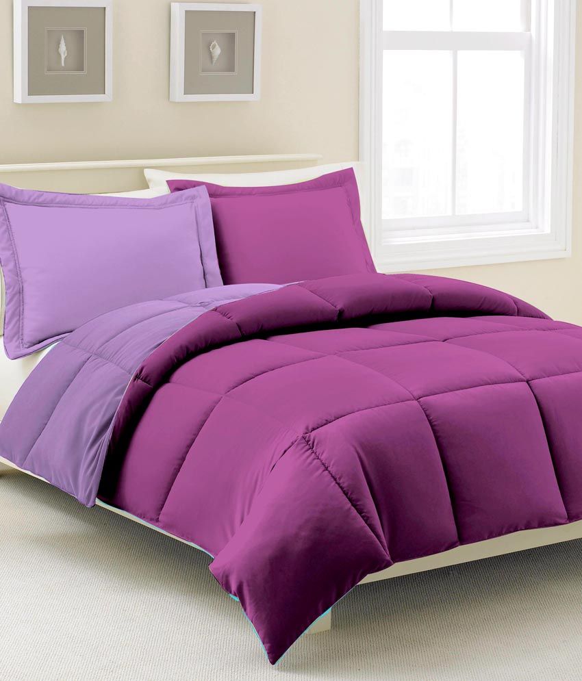 Kiaana Purple Plain Polyester Comforter Microfiber Buy Kiaana Purple