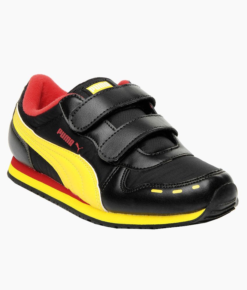 puma black casual shoes