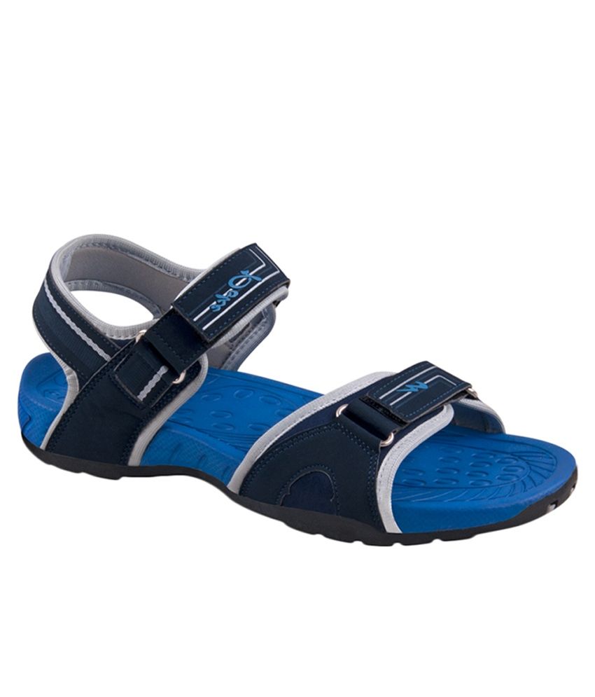 Buy Campus Blue Synthetic Leather Sandals for Men | Snapdeal.com