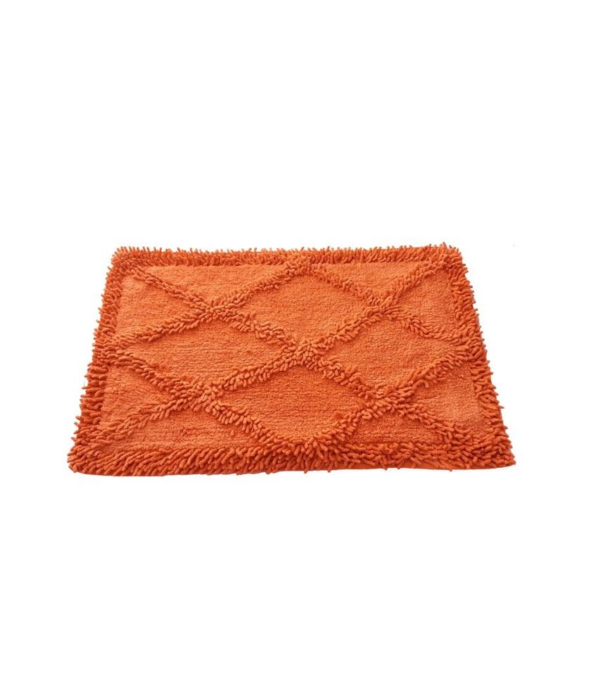 Kaksh Orange Cotton Export Quality Floor/bath Mat Buy Kaksh Orange