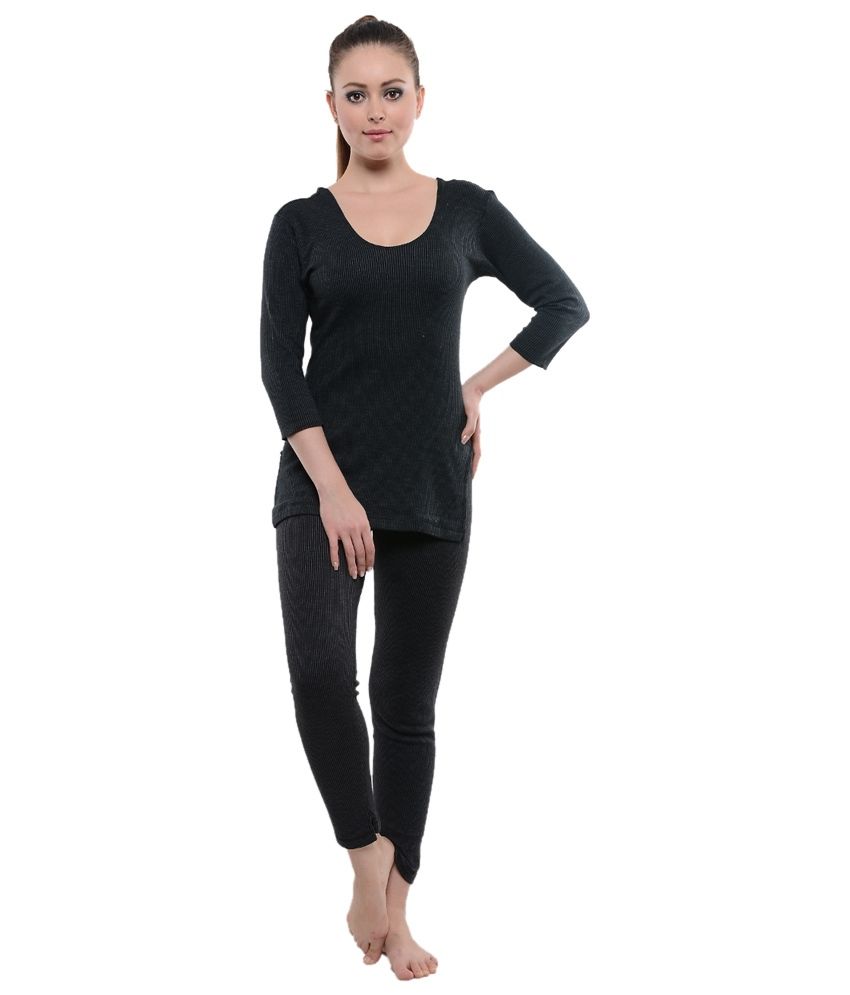 Buy Macrowoman Black Thermal Innerwear For Women Online at Best Prices