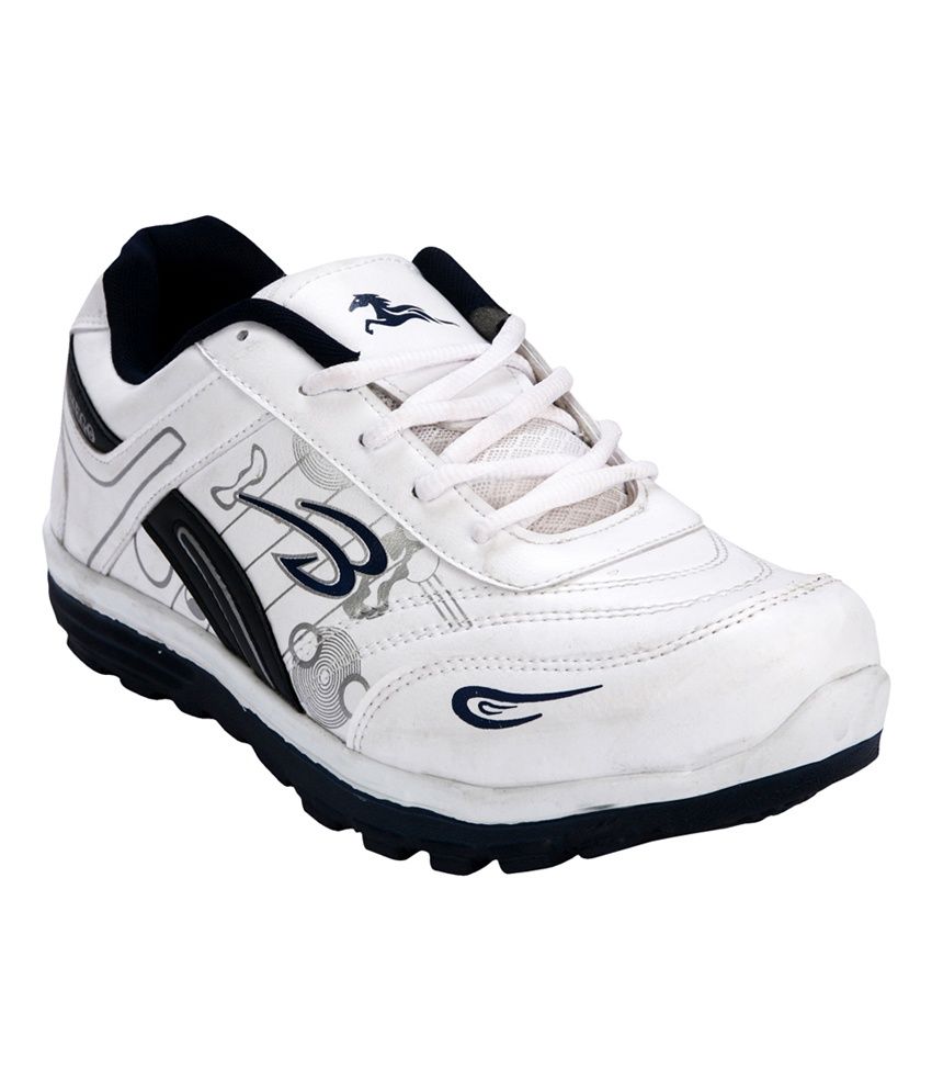 Hego White Synthetic Leather Walking Sport Shoe Price in