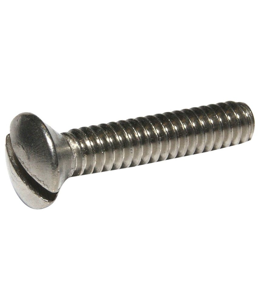 Bizin Tested Slotted Oval Head Machine Screw Pack Of 100 Buy Bizin