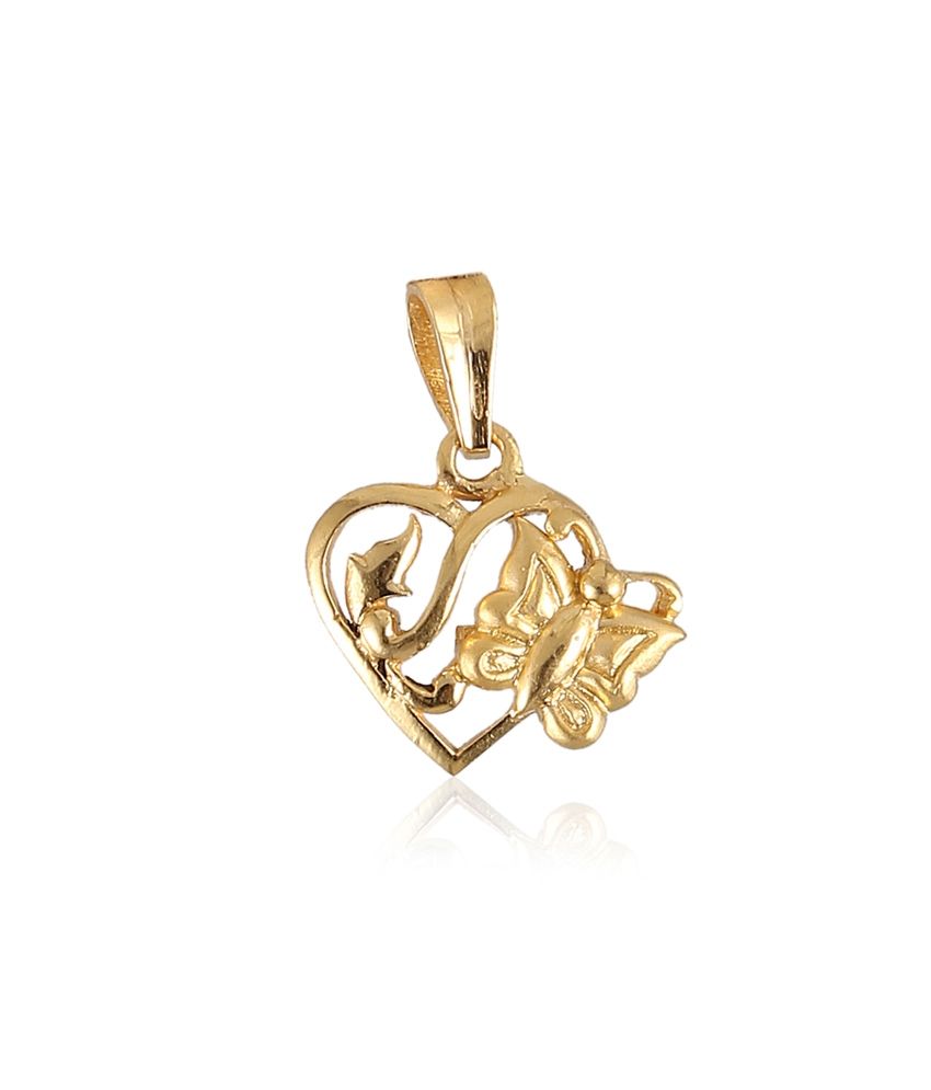 Jisha Hearts 22kt Gold Pendant Without Chain Buy Jisha Hearts 22kt