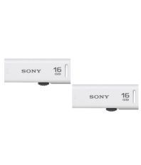 Sony 16 GB Pen Drives White Pack of 2