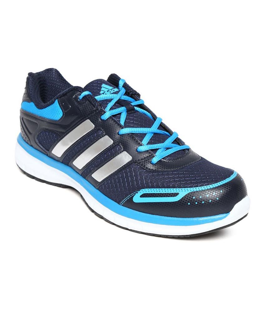 adidas navy blue running shoes