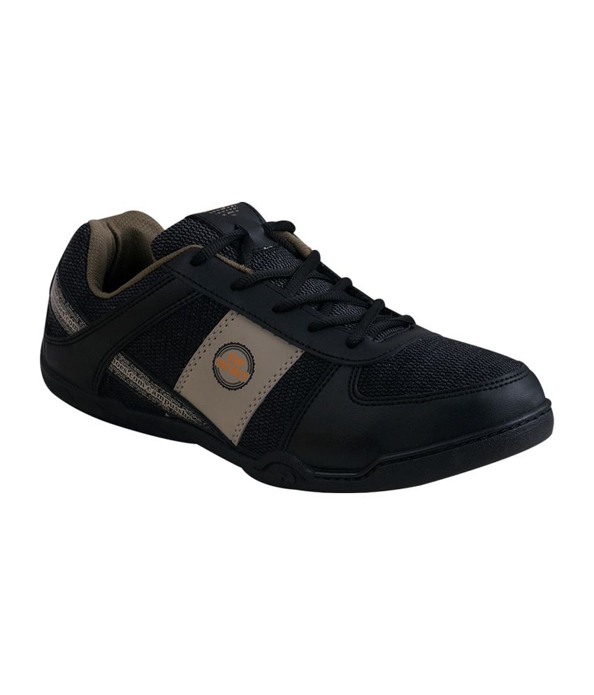 campus black colour shoes