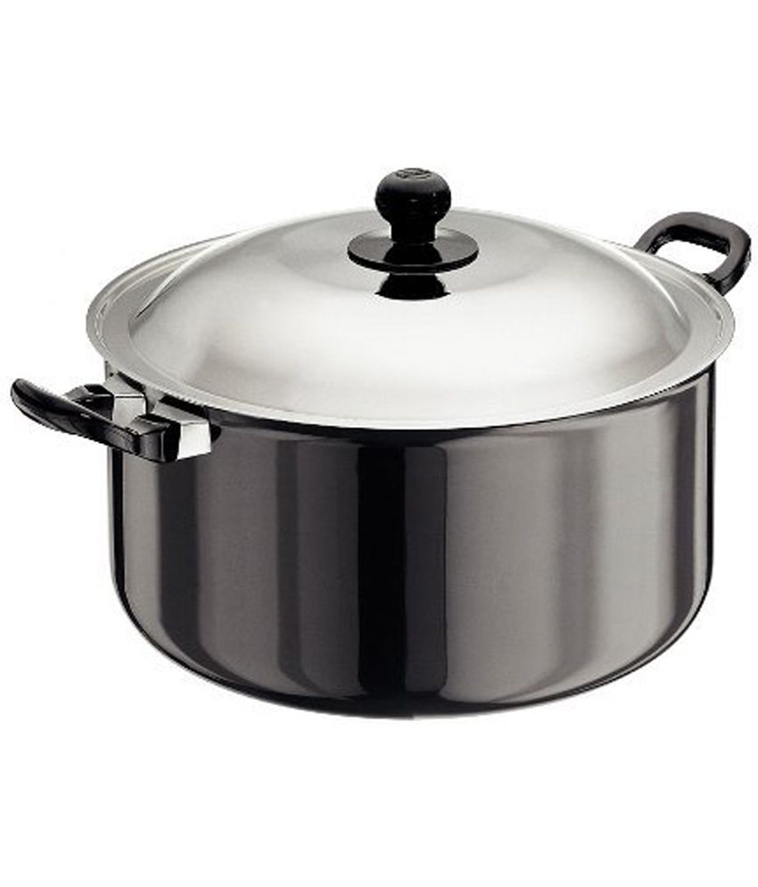 Hawkins Futura Hard Anodised Cook And Serve Stewpot L39 With Stainless