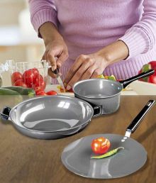 Dailyware Black Hard Anodised Cookware Set Of 3