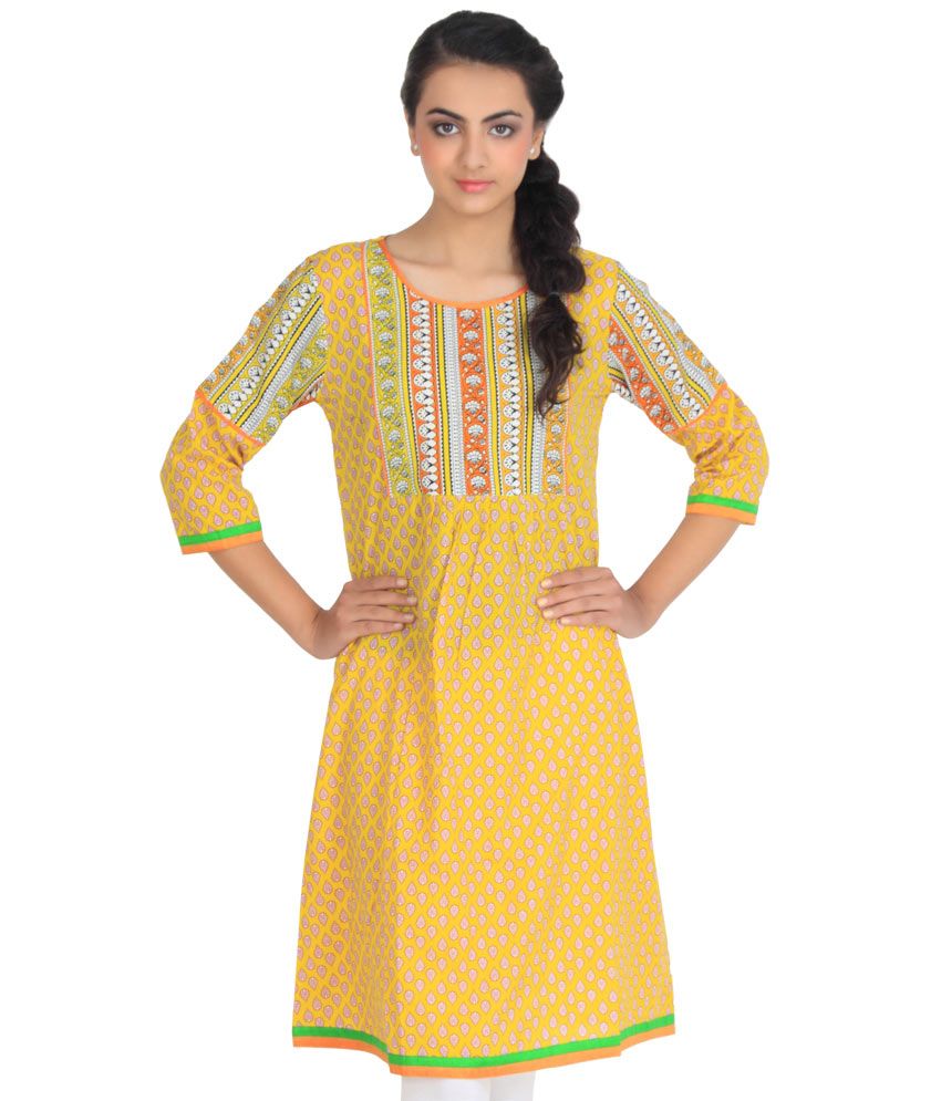 Yellow Kurti Pattern | rabbitfoot designs yellow kurti price in india buy Yellow Kurti Pattern | rabbitfoot designs yellow kurti price in india buy