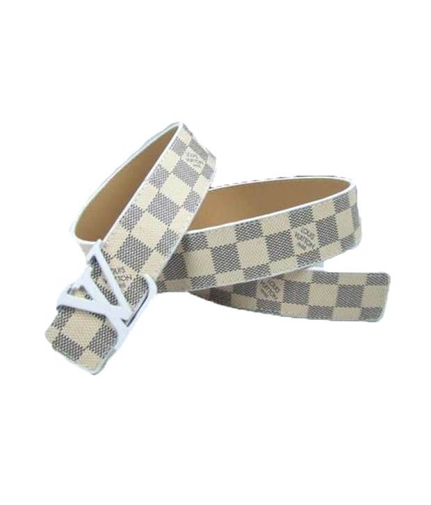 Louis Vuitton White Damier Belt - Buy Online @ Rs. | Snapdeal