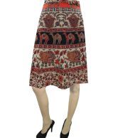 India Trendz Multicolour Printed Cotton Wrap Skirt