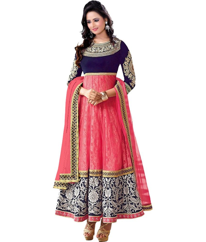 Shubh-Creation-Pink-Embroidered-Anarkali