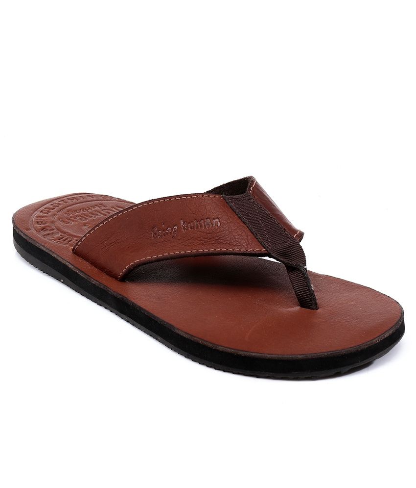 tan flip flops mens