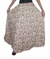 India Trendz Brown Printed Cotton Long Skirt