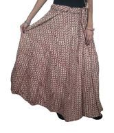 India Trendz Brown Printed Cotton Long Skirt