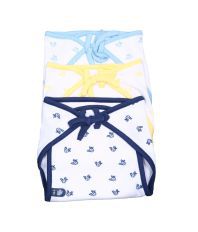 Bio Kid Tie Padded Nappies - Multi Color Combo - 3 Pcs Pack