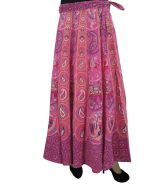 India Trendzs Pink Cotton Printed Long Skirt
